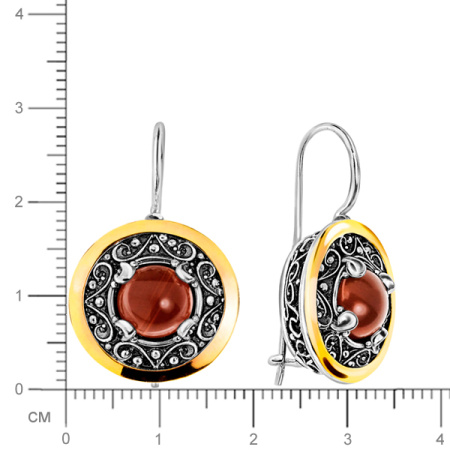 Серебряные серьги с карнелианом