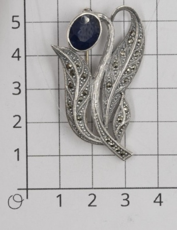 Брошь из серебра «Тюльпан»