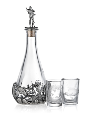 Серебряный водочный набор «Рыбалка»