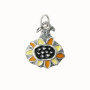 Серебряная подвеска с эмалью «Подсолнух»
