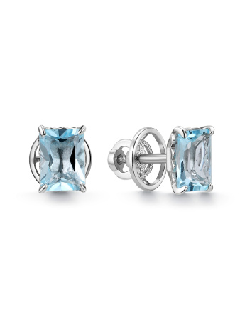 Серьги из серебра с топазом