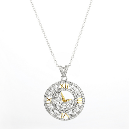 Серебряная подвеска «Часы»