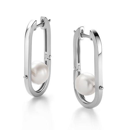 Серебряные серьги с жемчугом