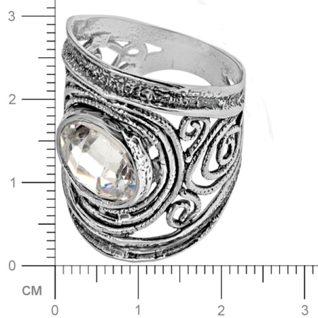 Серебряное кольцо с фианитом