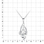 Подвеска из серебра с финитами «Цветы Цикуты»