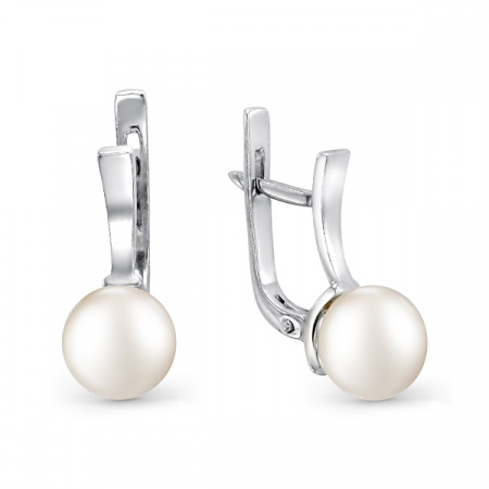 Серебряные серьги с жемчугом