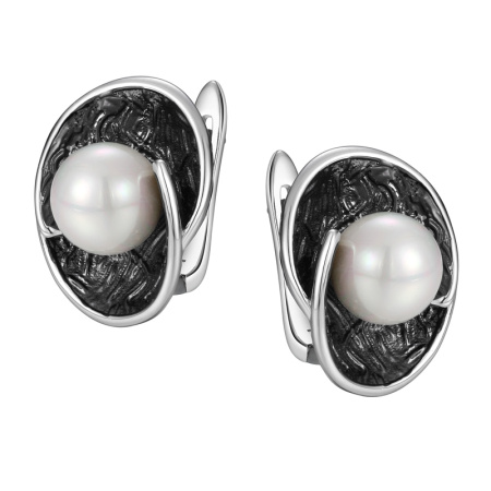 Серебряные серьги с жемчугом