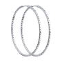 Серьги конго из серебра с алмазной гранью 3,5 см
