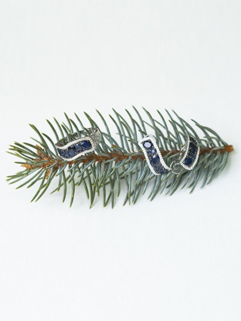 Кольцо из серебра с натуральным сапфиром