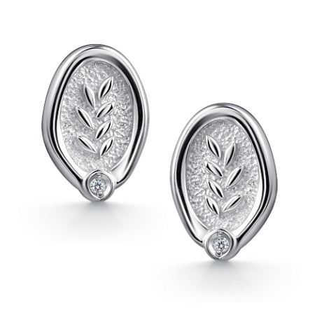 Серьги из серебра с бриллиантами