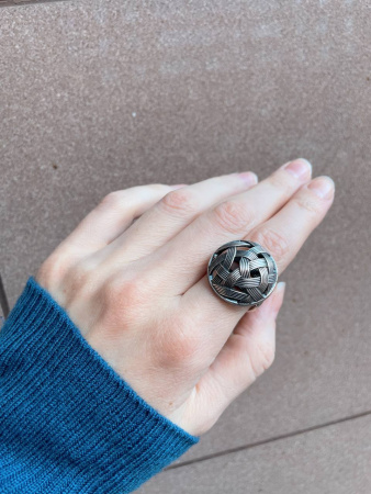 Кольцо из серебра «Клубок»