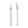 Серьги из серебра с фианитами «Цепочки»