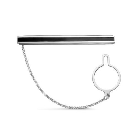 Зажим для галстука из серебра с эмалью