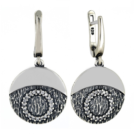 Серебряные серьги с цирконами