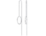 Серебряные длинные серьги-продевки «Круги»