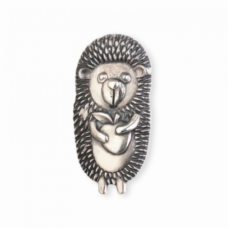 Серебряная брошь «Ежик»