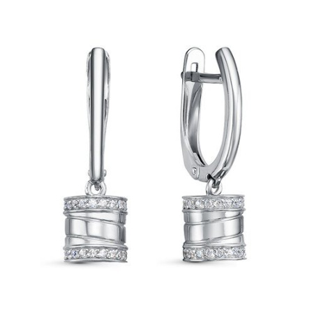 Серебряные серьги с фианитами