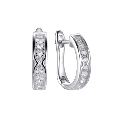 Серебряные серьги с фианитами