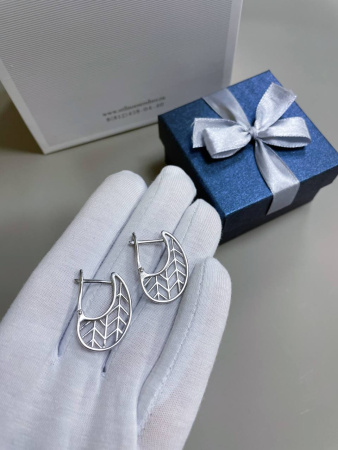 Серьги из серебра «Елочки»