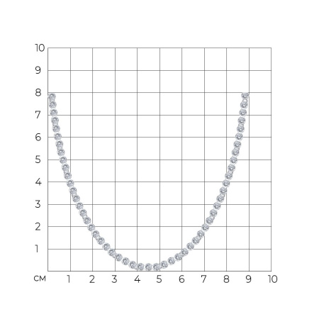 Серебряное колье с фианитами
