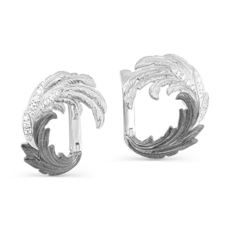 Серьги из серебра с фианитами «Крылья»