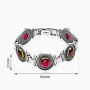 Серебряный браслет «Гранатовый Взор»