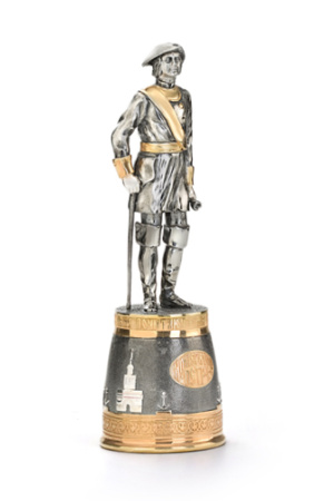 Серебряный колокольчик «Петр Первый»