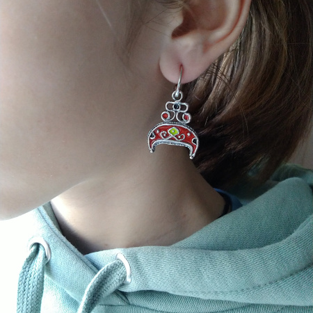 Серьги «Царевна» из серебра
