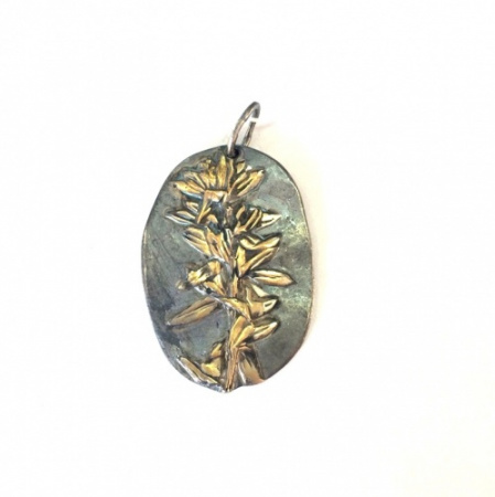 Подвеска из серебра «Цветы России»