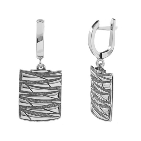 Серебряные серьги «Бамбук»