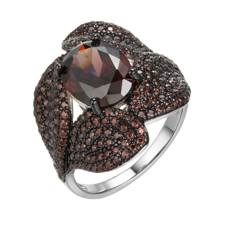 Серебряное кольцо с фианитами