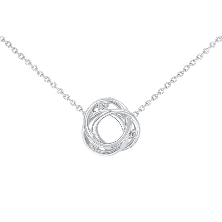 Колье из серебра с цирконием