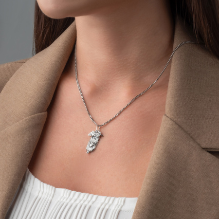 Серебряная подвеска «Ёжик в тумане»