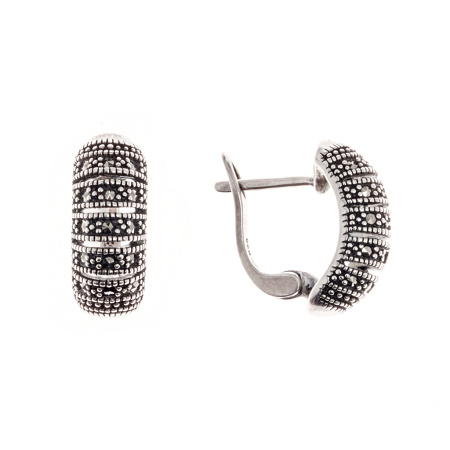 Серьги из серебра с марказитами