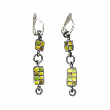 Серьги с эмалью «Григор» из серебра