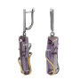 Серьги из серебра с аметрином
