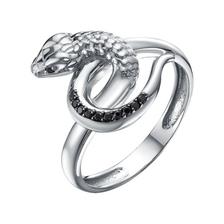 Кольцо из серебра с шпинелью «Змея»
