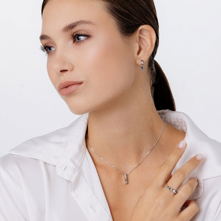 Серьги из серебра с бриллиантами