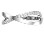 Серебряное кольцо «Бесконечность» с фианитами