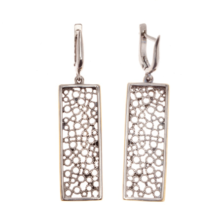 Серебряные серьги «Кружево»