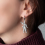 Серьги из серебра «Соломинка»