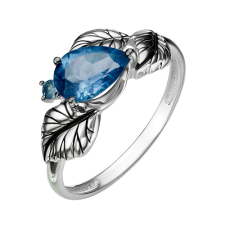 Кольцо из серебра с топазами london