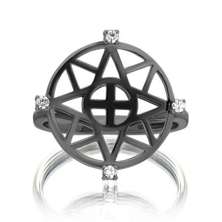 Кольцо серебряное «Амазонка»