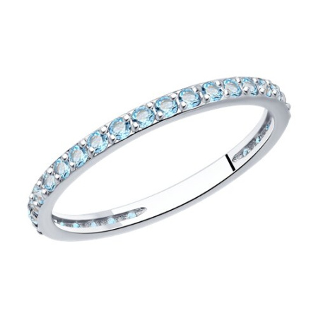 Кольцо из серебра с топазами