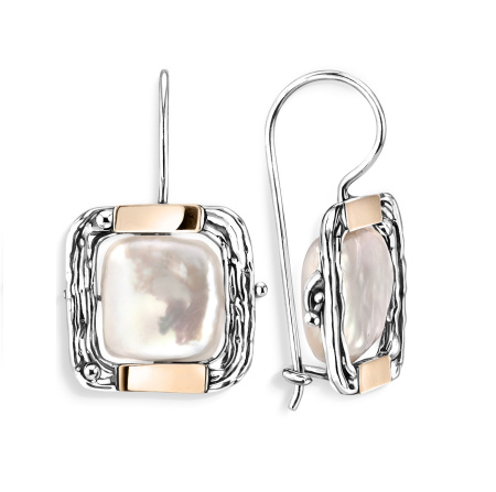 Серебряные серьги с жемчугом