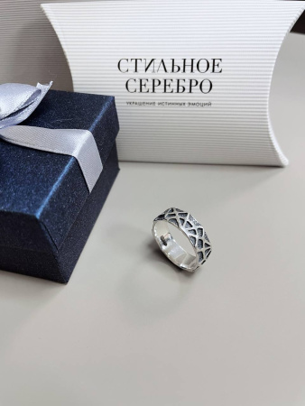 Серебряное кольцо «Паутинка»