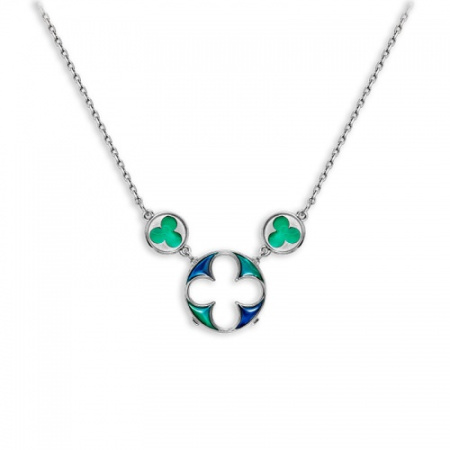 Серебряное колье с эмалью «Готика»