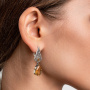 Серебряные серьги «Медовый Лист»