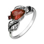 Кольцо из серебра с гранатом