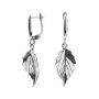 Серебряные серьги «Листья»
